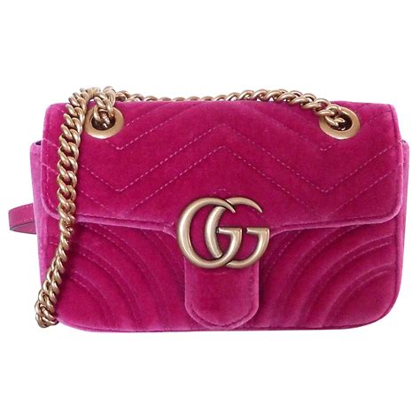 gucci tasche pink samt|gucci shoulder bag.